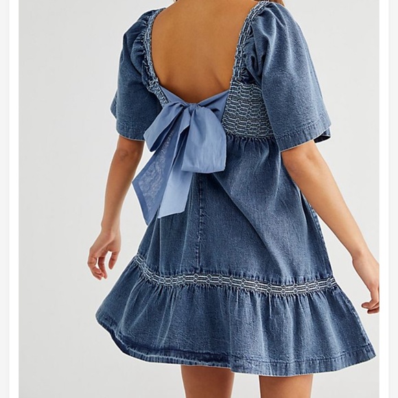 Free People Easy To Love Denim Mini 